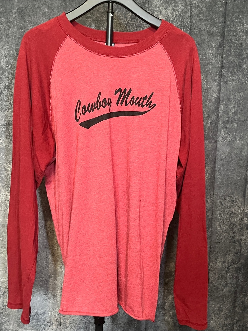 Hype Two-Tone Red Raglan Long-Sleeve Tee
